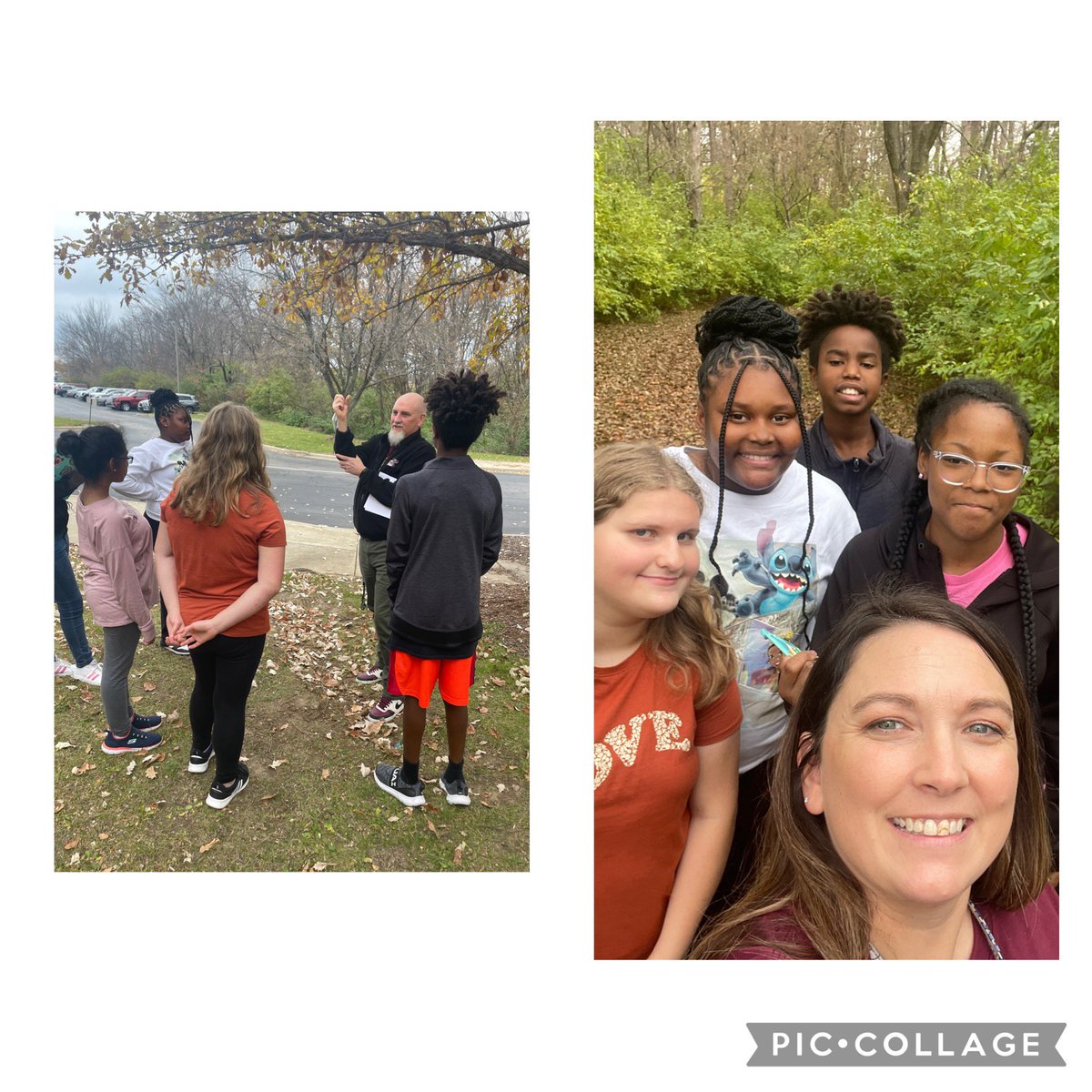 It was a great day to venture the trail for science and find evidence of weathering and erosion. Special guest Mr. Noonen! #DMSPantherPride #D323Learns #Science
