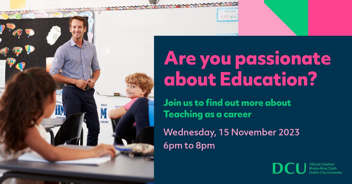 Do you have a passion or interest in Teaching as a career then this information session is for you! Join us; 15th of November @6pm to hear from current students what life is like at DCU. This event is aimed at students applying through the HEAR Scheme dcu.ie/access/teachin…