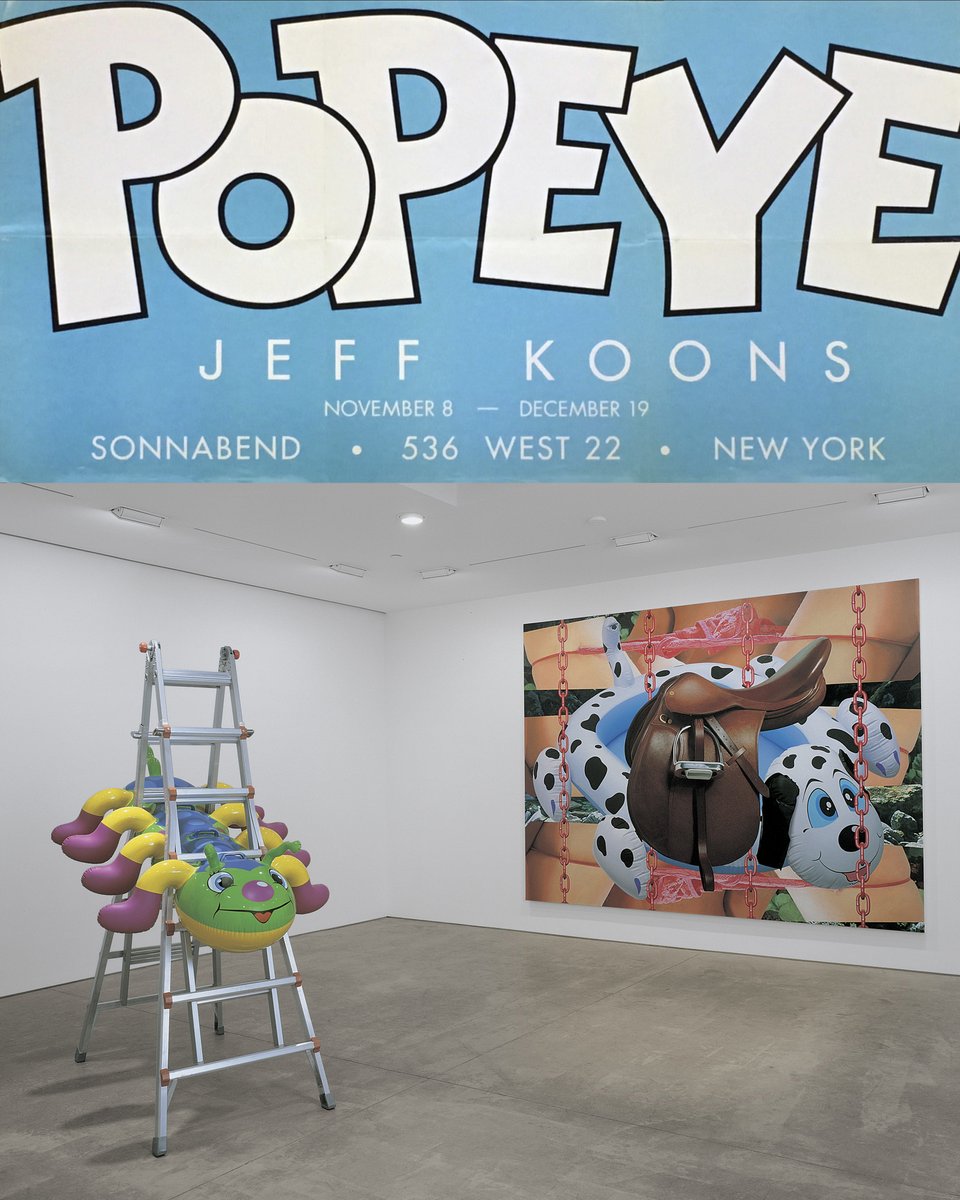 Twenty years ago, the exhibition Popeye opened at Sonnabend Gallery in New York. The series features inflatables cast in aluminum that appear to effortlessly pass through objects & complex paintings that juxtapose art history references with pop culture in layers of imagery.