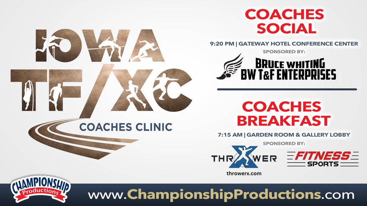 IowaTrackClinic's tweet photo. 🔥Great speakers? ✔️
🔥Great topics? ✔️
🔥Awesome vendors? ✔️
➕thanks to Bruce Whiting for the coaches social & @FitnessSportsIA + #throwerX for the breakfast - awesome support! 🙌
⏰Register by 11/12/23 to get early🐦rates https://t.co/PYQ5OYHR2m https://t.co/SX3U9SRs4n