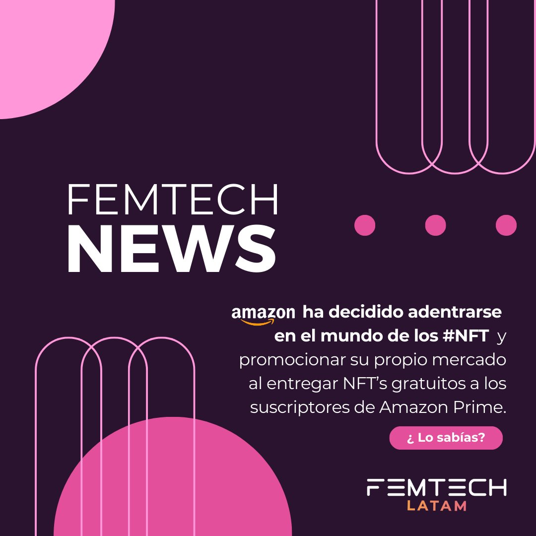 Femtech_global's tweet photo. ¡Hey comunidad! Amazon Prime está regalando NFT exclusivos. ¿Eres parte de amazon prime? Esta noticia seguro te interesa. ¡Mantente atento para saber cómo obtener los tuyos! 🔥🚀 #NFT #AmazonPrime #FemtechGlobal https://t.co/8ppD68tbL7