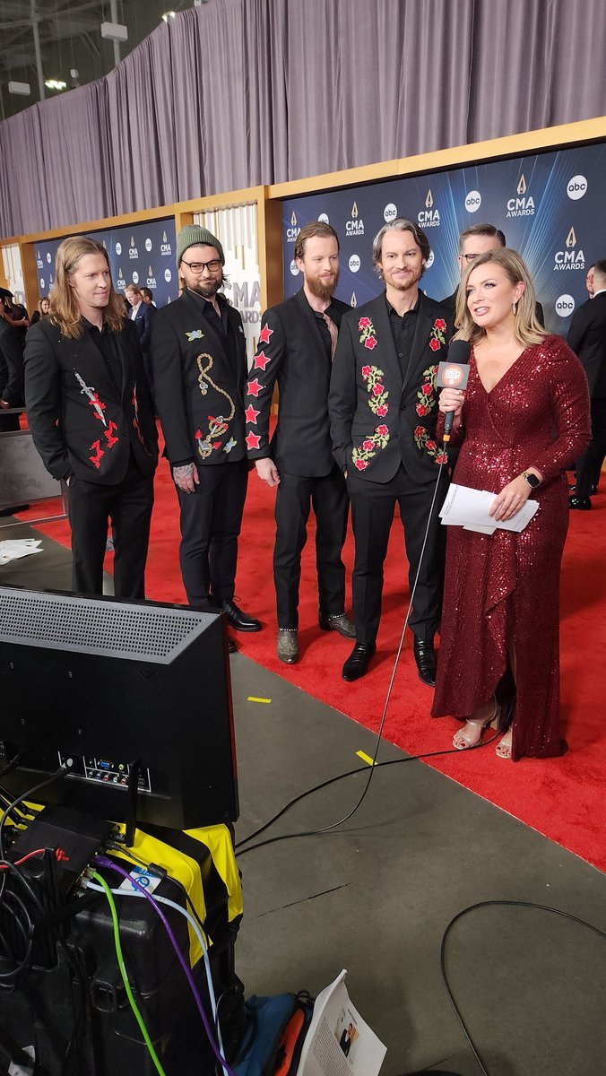 OnTheRedCarpet's tweet photo. Welcome @HomeFreeGuys to the #CMAawards red carpet.  Streaming live on https://t.co/mlhFztkCww https://t.co/rhpnceU7wC