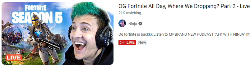 JakeSucky's tweet photo. Ninja, Dr Disrespect, Timthetatman and Nickmercs returning to OG Fortnite with some peak numbers

40k for Doc and Tim on YouTube
20k for Nickmercs on Kick
20k for Ninja on YouTube (ended his Twitch stream for Doc) https://t.co/lhqxX3vucE