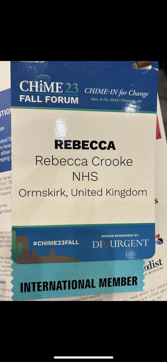 #CHIME23FALL @MWLNHS #DigitalMaternity #DigitalTransformation #Ormskirk #Arizona