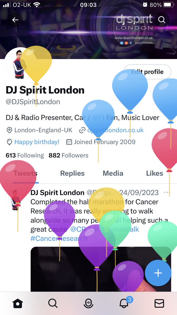 DJSpiritLondon's tweet image. Thanks for the birthday message @X #8November #BlessedAndGrateful #birthday