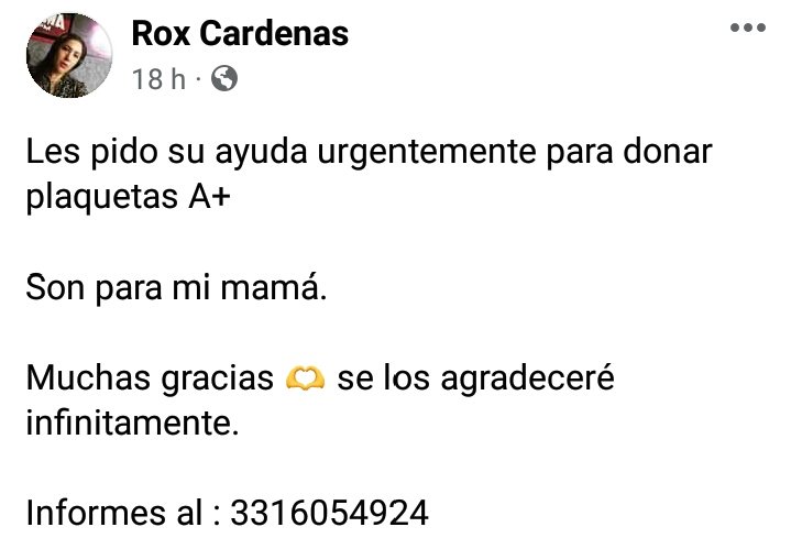Siempre que le pides Saludos,rolas o tickets a <a href="/RocksCardenas/">Rox Cardenas</a> ella siempre nos apoya y llegó el momento de ayudarla
Dona vida <a href="/MAXIMA1067FM/">MÁXIMA 106.7 FM</a>