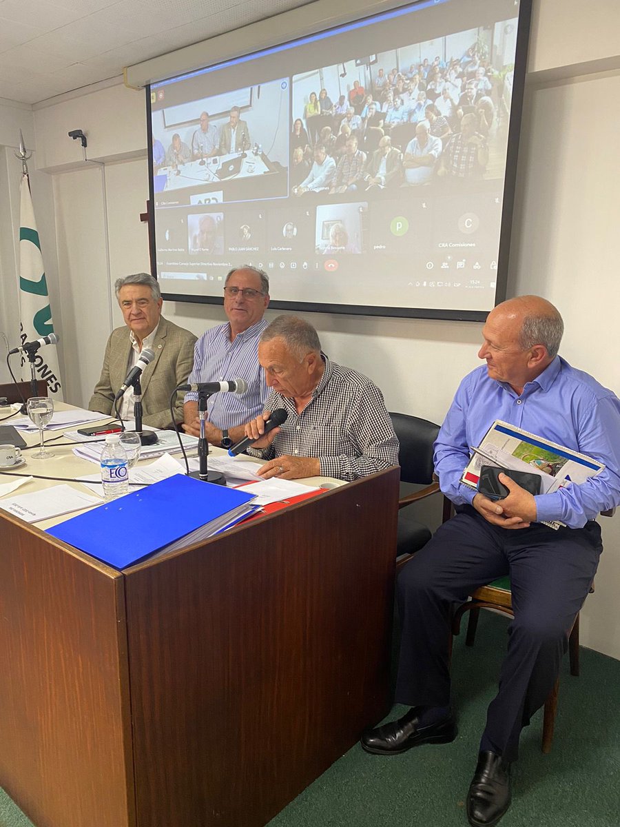 Secretario: Matías de Velazco (CARBAP)
Prosecretario 1°: José Ignacio Lobo Viaña (CARTUC)
Prosecretario 2°: Daniel Lavayen (Río Negro)
Tesorero: Ricardo Roquette (Federsal)
Protesorero: Jorge Rois (Feprojuy)
Vocal: Juan Goya (Chubut)
Vocal: Gustavo Sutter Schneider (CARSFE)