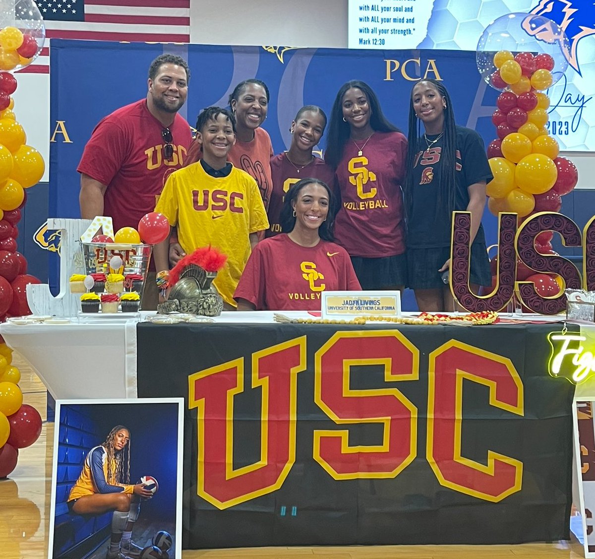 TAVVolleyball's tweet photo. #TAVSigningAlert: Congrats to #TAV18Black athlete Jadyn Livings (Prestonwood Christian) for signing with USC! #GoTAV https://t.co/J3j2kHQb05
