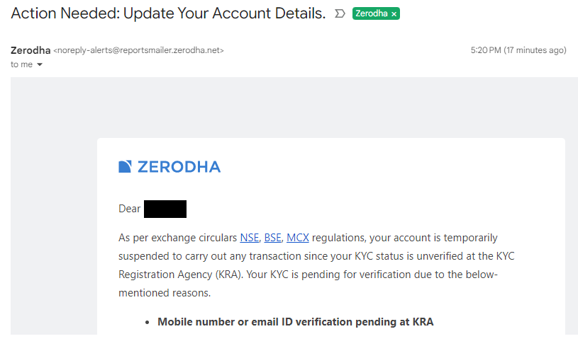nanothoughts's tweet photo. @zerodha @Nithin0dha @Nithin0dha We are going in circles and doing KYC every day. Now posted the physical documents via courier - 40+ days... @SEBI_India Who is responsible for the monetary losses and duress? No complaints mechanism (as per Zerodha website) worked/ responded. #Zerodha #FailedProcess https://t.co/LbKLU9YHkb