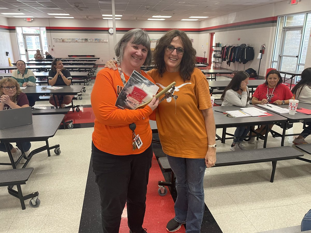 Lorena_Elem's tweet image. Mrs. Barrett passed the Golden Spoon on to Mrs. Steinke!

Mrs. Steinke is a tireless advocate for her students. She has big expectations for them and helps them meet those expectations. She is all about what is best for kids and is a great example of #TheLeopardWay!