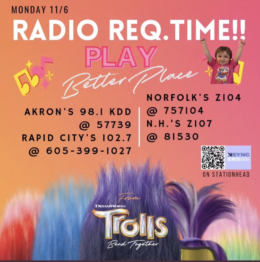 hillymob1's tweet image. 🌟Happy Wednesday NSYNCERS!⭐️

Here’s 2 sets of radio stations that u can text to request #NSYNC_Better_Place !  I did not upload Monday’s batch previously so here u go!  #NSYNC 

@NSYNC @JohnnyWrightWEG @MelindaWEG @daddioraddio @KeithRothschild @RCAPromo @RCARecords @sonymusic