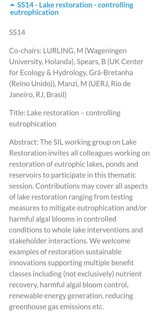 SIL Working Group On Lake Restoration tweet media