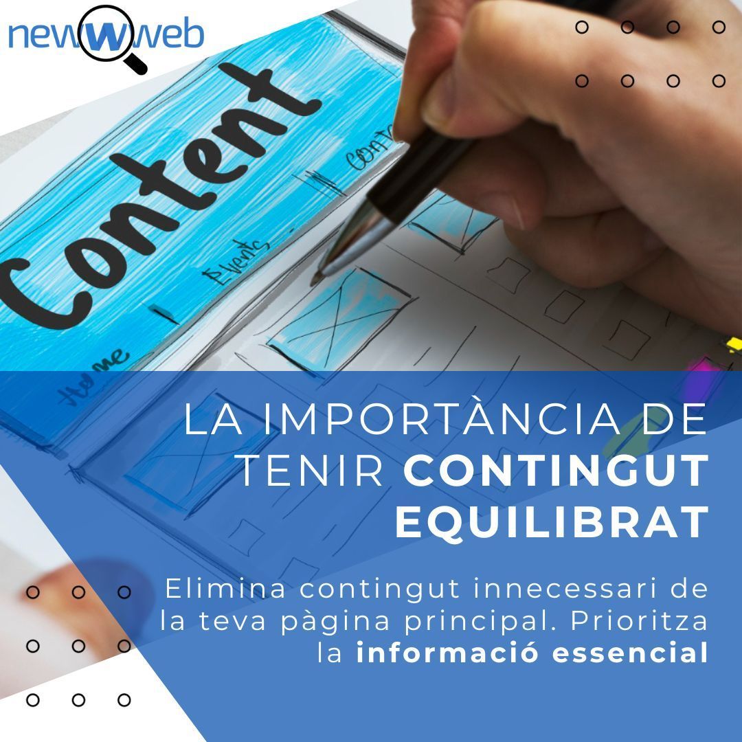 newWweb's tweet photo. El contingut equilibrat és clau per a comunicar el teu missatge de manera efectiva. Troba l'harmonia perfecta entre informació i claredat. Aprèn com aconseguir-ho. 💬✨
 #MarketingDigital #ÉxitoEmpresarial #RedacciónCreativa #DiseñoResponsivo #Innovación #IdentidadDeMarca #SEOWeb https://t.co/IxAg1fk7y2