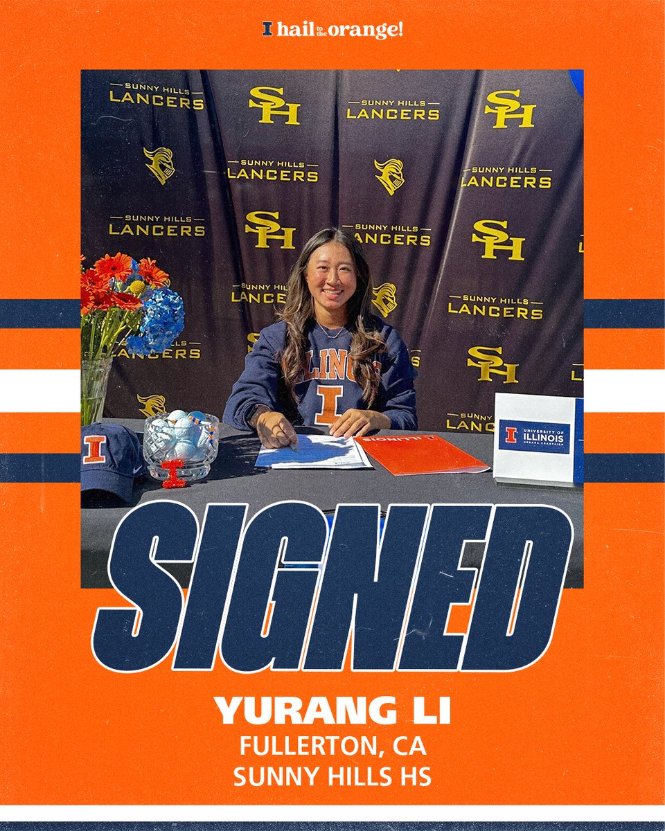 Signed ✍

Yurang Li

🔶 2023 CIF Southern Section Southern Individual Medalist
🔷 Four-time Freeway League MVP (2020, '21, '22, '23)
🔶 Ranked as high as No. 3 on the in the National Junior Golf Scoreboard rankings in the class of 2024

#Illini ⛳🔶🔷 | #HTTO
