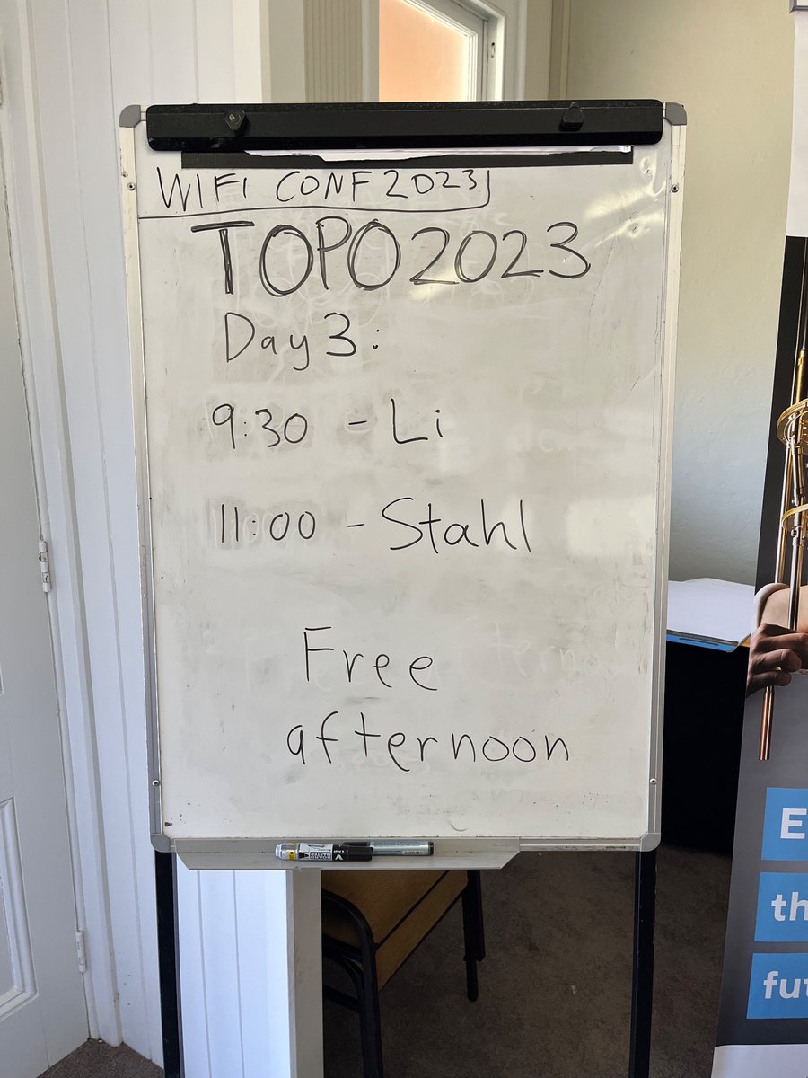 DomJWilliamson's tweet photo. Day 3 of Topological Order on the Pacific Ocean 2023.
https://t.co/Di4Eu1b9E0
#TOPO2023 https://t.co/liZsq43rju