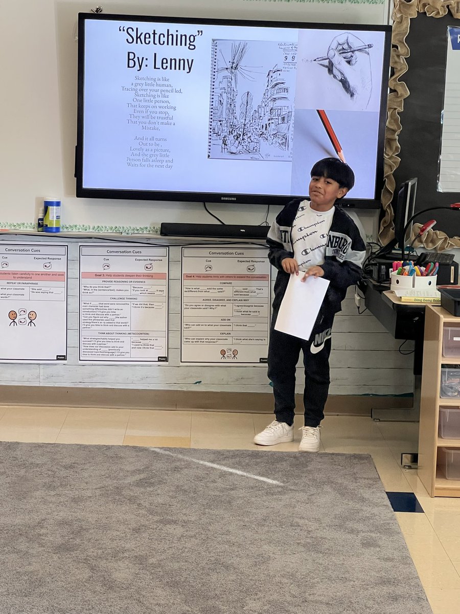 SterlingElemen1's tweet image. Our 4th Graders enjoyed a nice “cafe vibe” while they read aloud their #Module1 Performance Tasks! These poets crushed it! ☕️ 👏🏼 @ELeducation @CharMeckSchools #sterlingpride🐯 #chinupcrownon👑 #4thGrade #poetry