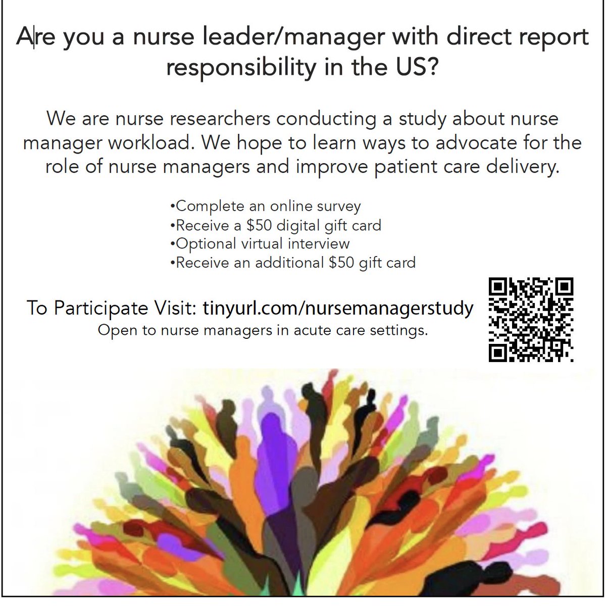 RitcheyWebber's tweet photo. 📣 Calling Nurse Managers: Clinical leadership is vital to the health of our communities. Our Chicago-based COVID-19 research team is in partnership with nurse scientists examining the work of nurse managers: https://t.co/VYkdRTlLAi. Please share widely! https://t.co/21tiunytoV