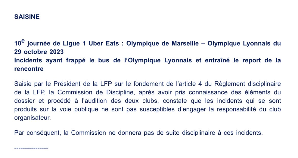 karimattab1's tweet image. #OMOL donc si l’on comprend bien le match OM-Lyon devrait se jouer le mercredi 6 décembre au stade Velodrome et avec le public. 
On attend le 22 novembre pour les sanctions des supporters lyonnais dans leur parcage pour leur comportement…

@OM_Officiel #TeamOM @maritimamedias
