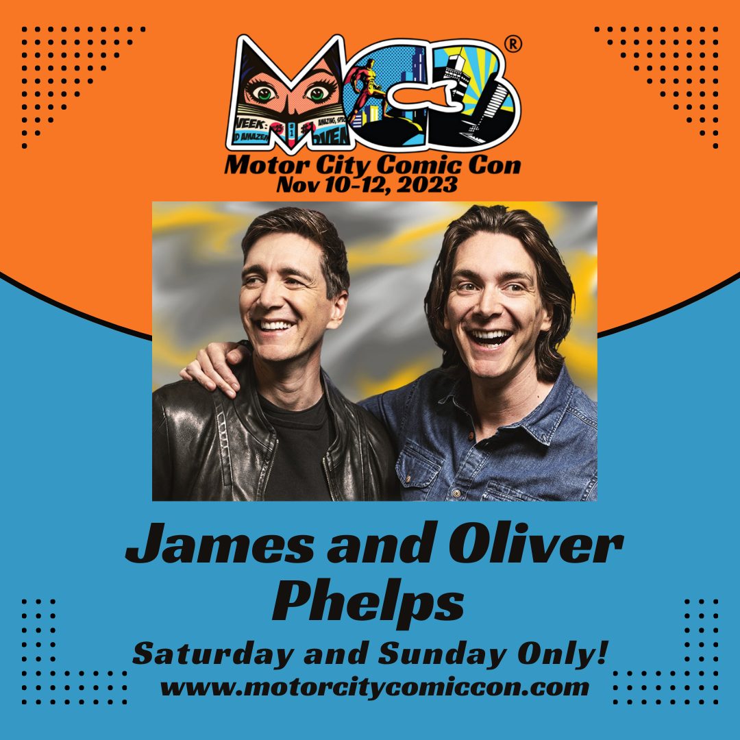 MotCityComicCon's tweet photo. ICYMI🔥#JamesPhelp and #OliverPhelp are coming to #MotorCityComicCon 2023 this weekend!

💥You know them for their roles in #HarryPotter and you can meet them at #MC3 2023!

🎫Tickets are on sale at https://t.co/eSG3VyEimz
📷Photos Ops are available at https://t.co/RlVnD4WG5Q https://t.co/zBKJ5Qa6hN