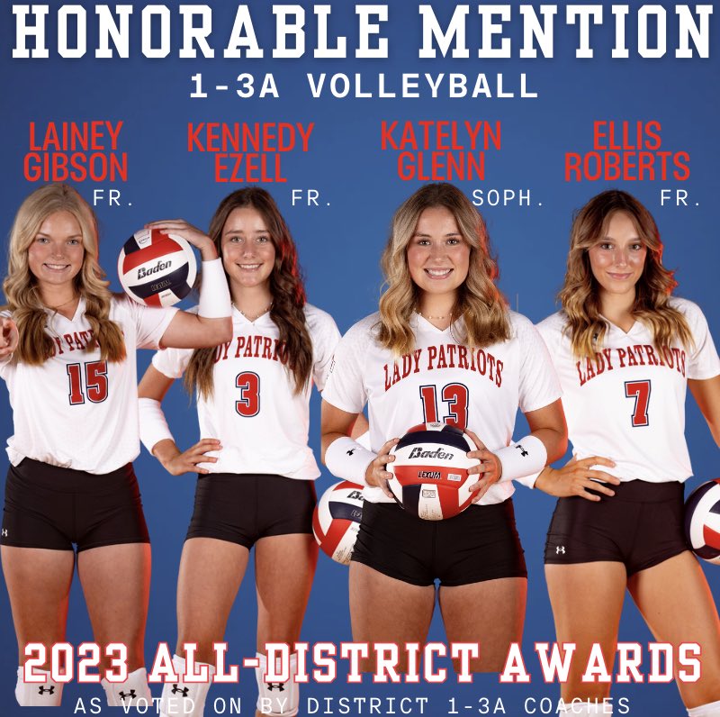2023 ALL-DISTRICT AWARDS 
CONGRATULATIONS LADY PATRIOTS