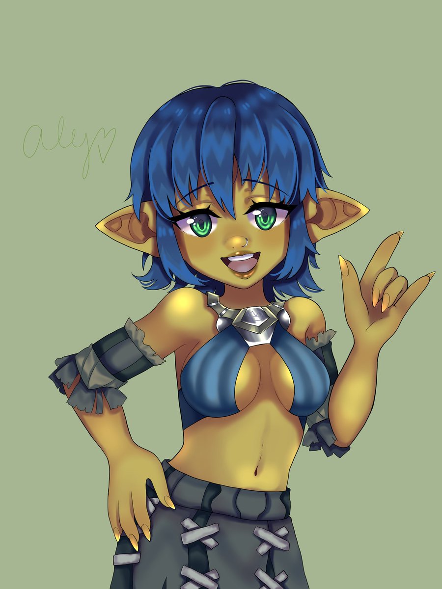 Ale66_art's tweet photo. Hello guys, this is a commission made for Basil, I hope you like it.🗡️🛡️💚
#artdigital #wordofworcraft #goblin #conceptart #commissionsopen #commission https://t.co/JeajZz2p0h
