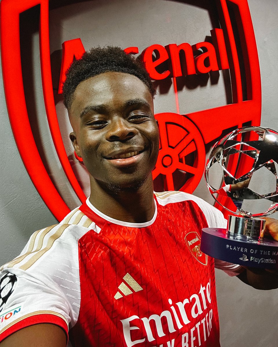 A goal and an assist for UEFA's POTM, Bukayo Saka ⭐️