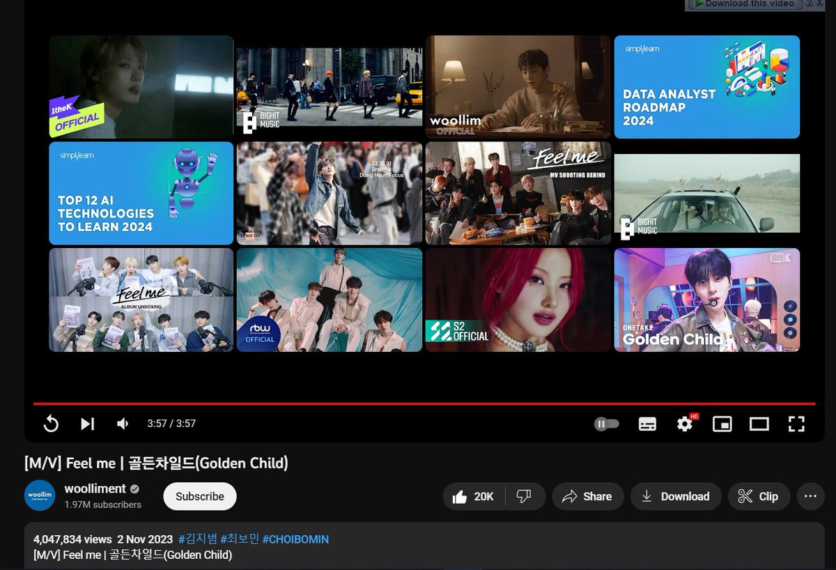 GNCD_YouTube's tweet image. 'Feel Me' MV has now surpassed 4M views on woolliment channel 🥳🥳

▶️ youtu.be/ws5Ig1cHrSM?si…

#GoldenChild #Feelme #Feel_GNCD