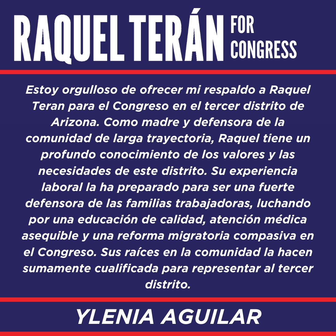 Thank you @AguilarYlenia for your kind words and your endorsement! As a single mom who grew up undocumented, Ylenia's story is an important one to be told. It's families like hers that I will fight for every day in Congress.