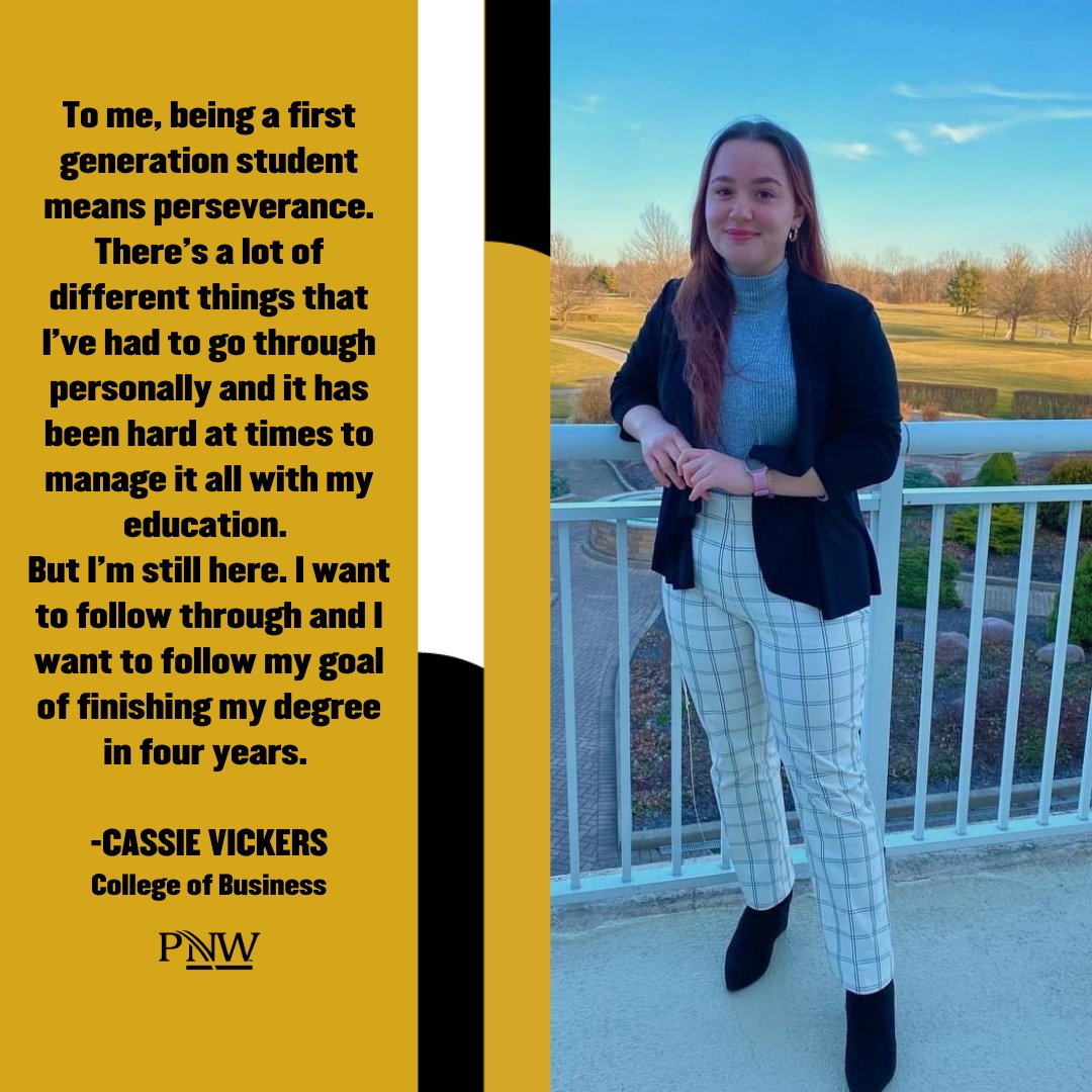PurdueNorthwest's tweet image. Cassie Vickers is a great example of a first-generation student succeeding, despite the challenges! #PowerOnward #FirstGenCelebration #PurdueNorthwest