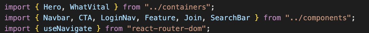 ArgawSenay's tweet photo. Master the art of clean imports in your #React projects! 🌟 Use a single index.js to elegantly manage all your component exports. Keep everything neat and accessible. #WebDev @NortheasternCA

Take a peek at how index.js simplifies your imports: https://t.co/5nej4hxrnG
