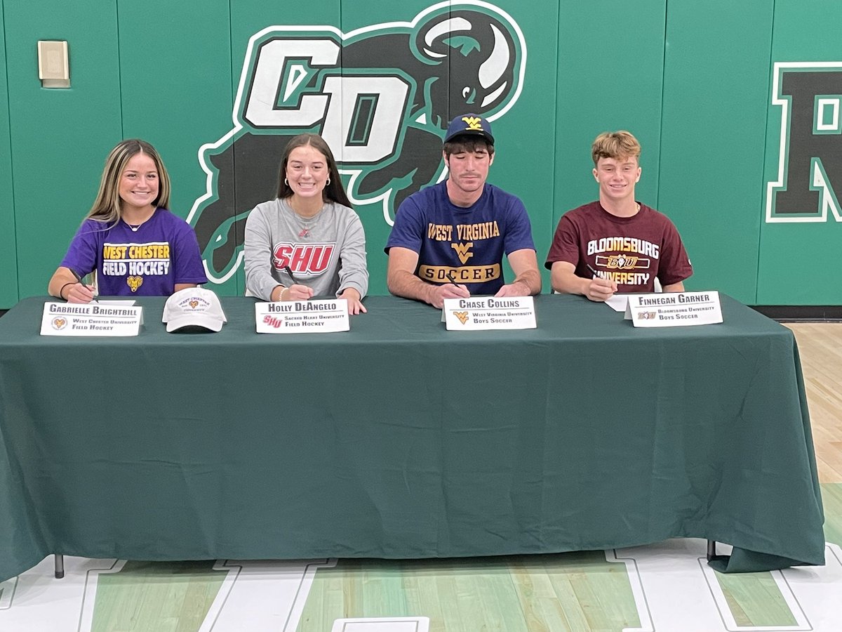 CDAthletics's tweet photo. Congratulations to our student athletes who signed today to play at the next level. https://t.co/VxvvNLYeLI