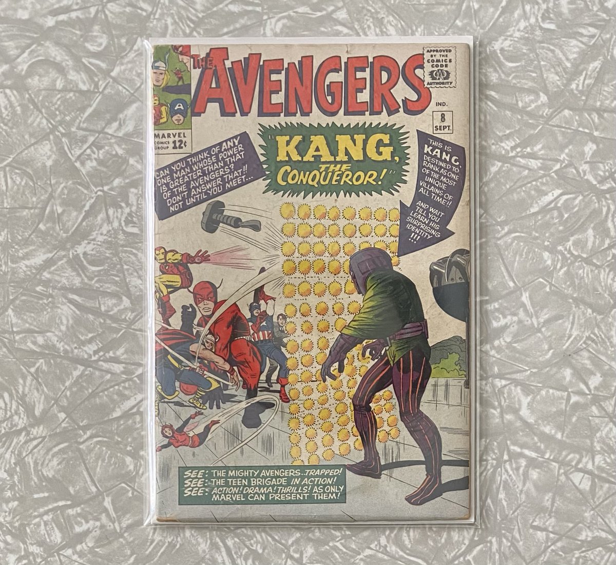 CJ_546's tweet image. I went big this last weekend!
Weekend pick-up:

Avengers #8 (1964) - 
1st appearance of Kang the Conqueror

#ComicbookCollecting #Kang #KangtheConqueror
#MarvelComics #LokiSeason2 #LokiS2