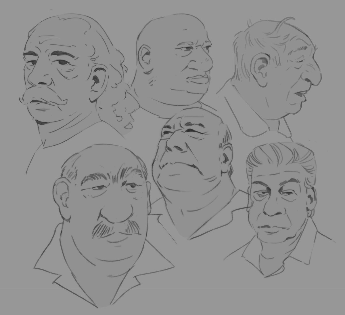 been watching Urasawa draw lately, got inspired by the big noses!