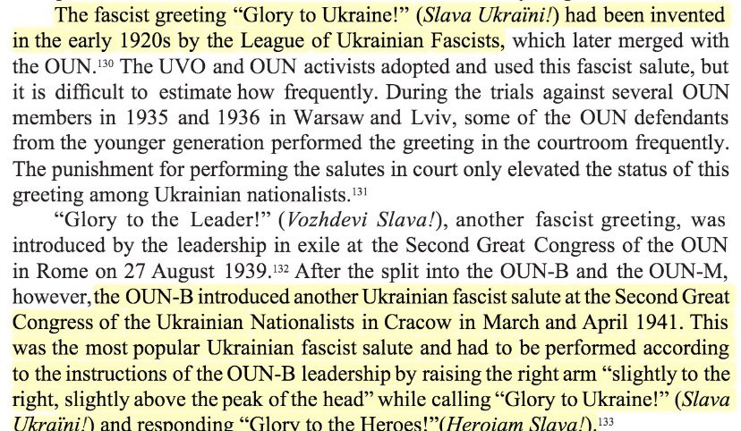 dias_adolf53436's tweet photo. And to all those joyfully proclaiming "Slava Ukraini" know that you are in fact chanting a Nazi slogan, no matter how Ukraine now tries to blur this from our collective memory.  

History won't be kind with those that claimed they didn't knew.

#SlavaUkraini #UkraineNazism https://t.co/66yfd2u3GG