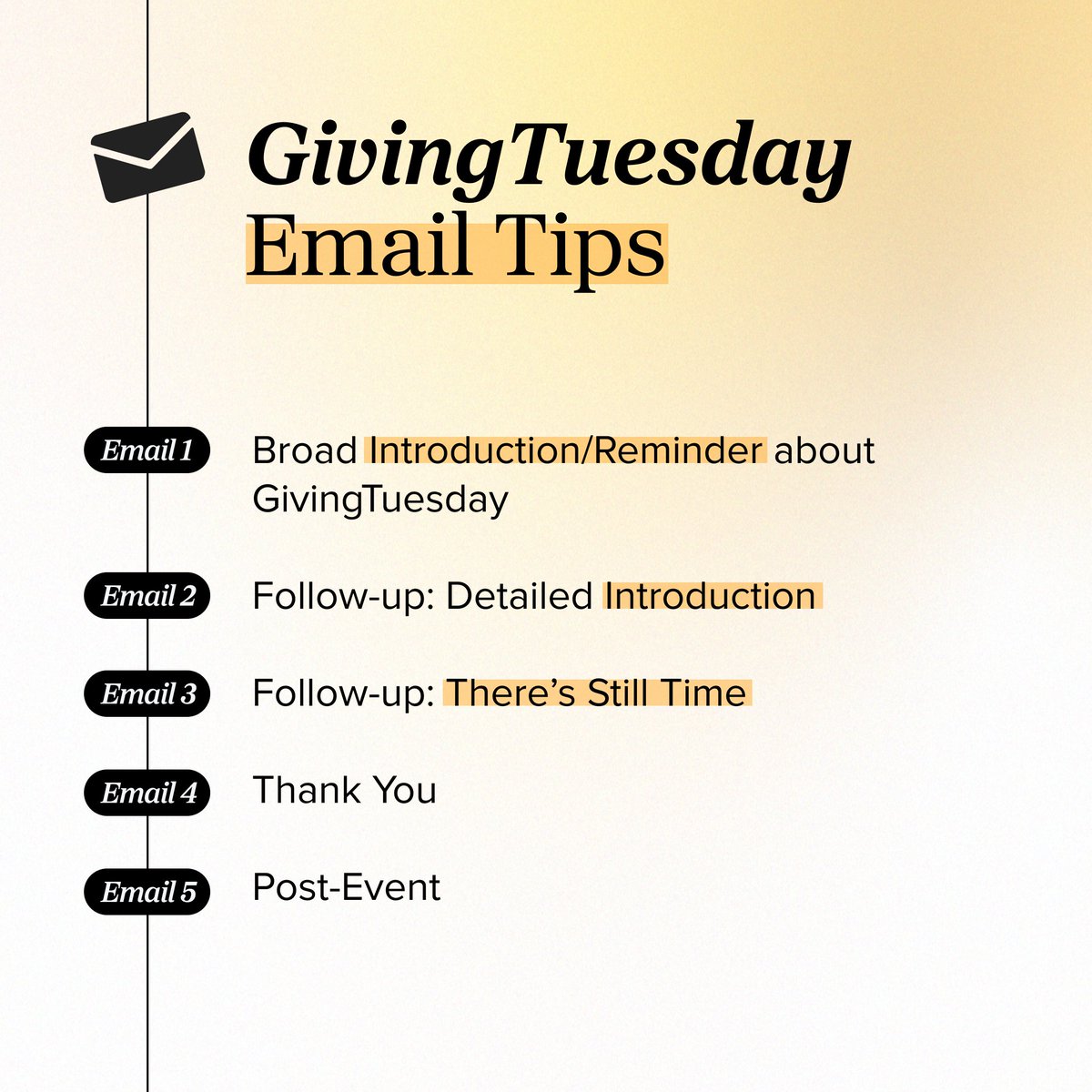 Last year's #GivingTuesday, 21 million people donated money, 11 million people donated goods, and 10 million people volunteered. Just a few weeks left 'til GivingTuesday 2023—don't let your nonprofit doesn't miss out! 

Download our FREE guide. ⬇️

bit.ly/3PMq14O