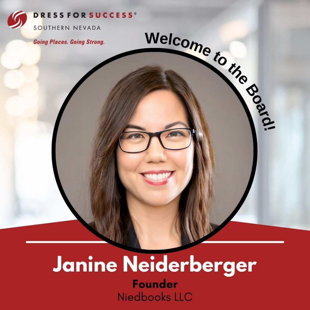 DFSSNV's tweet image. We'd like to give a warm welcome to our new board member, DFS Southern Nevada Treasurer and founder of NiedBooks LLC, Janine Niederberger! 👏 

Thank you, Janine, for your unwavering support and dedication to the DFS Southern Nevada mission. #WorkforceDevelopment #JobReadiness