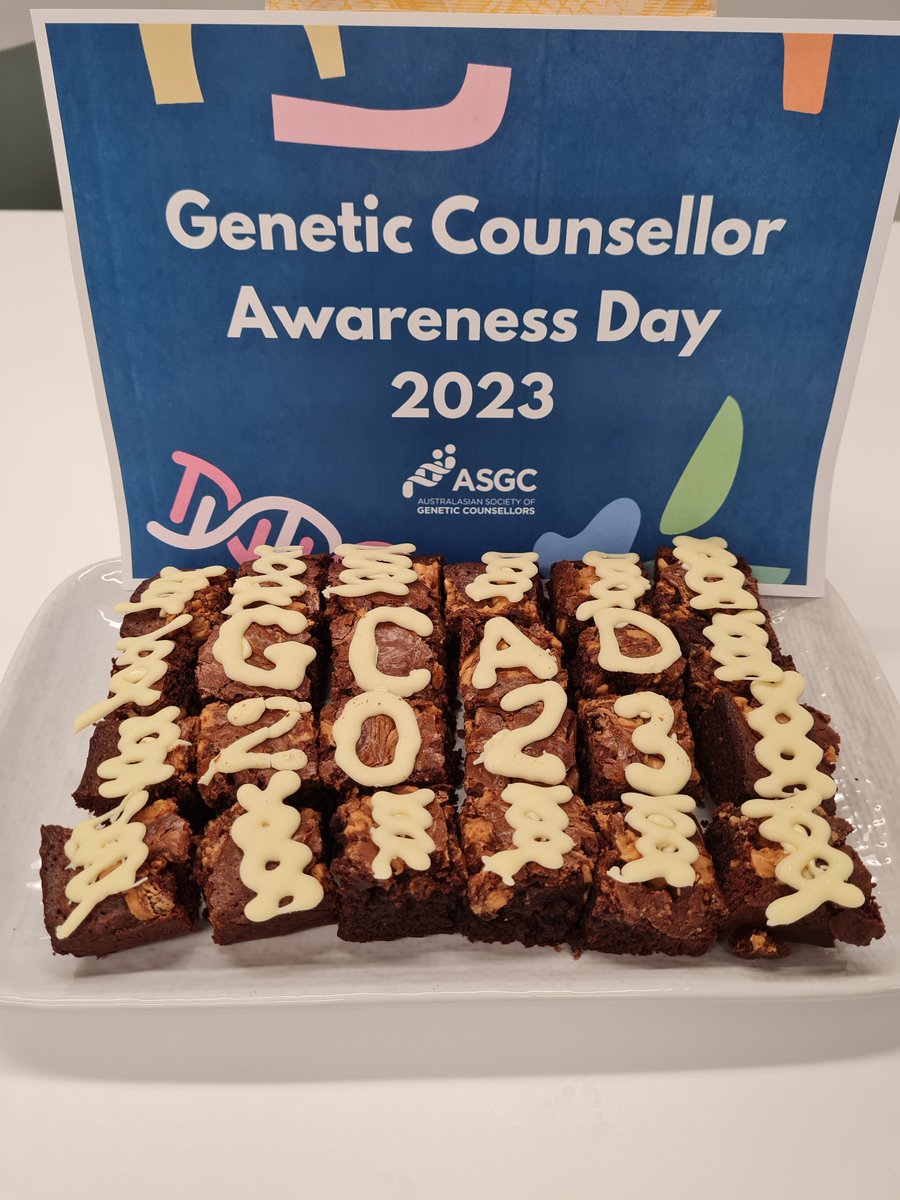 Lindsay Fowles (@lindsayfowles) on Twitter photo Baked some DNA helix-themed shortbread and brownies for Pathology Queensland to celebrate the first year of lab Genetic Counsellors on their books. The Genetic Testing Stewardship team supports non-genetic clinicians ordering tests😊#GCAD2023 #GCAD2023BakeOff <a href="/GCAustralasia/">Australasian Society of Genetic Counsellors (ASGC)</a> Baked some DNA helix-themed shortbread and brownies for Pathology Queensland to celebrate the first year of lab Genetic Counsellors on their books. The Genetic Testing Stewardship team supports non-genetic clinicians ordering tests😊#GCAD2023 #GCAD2023BakeOff <a href="/GCAustralasia/">Australasian Society of Genetic Counsellors (ASGC)</a>