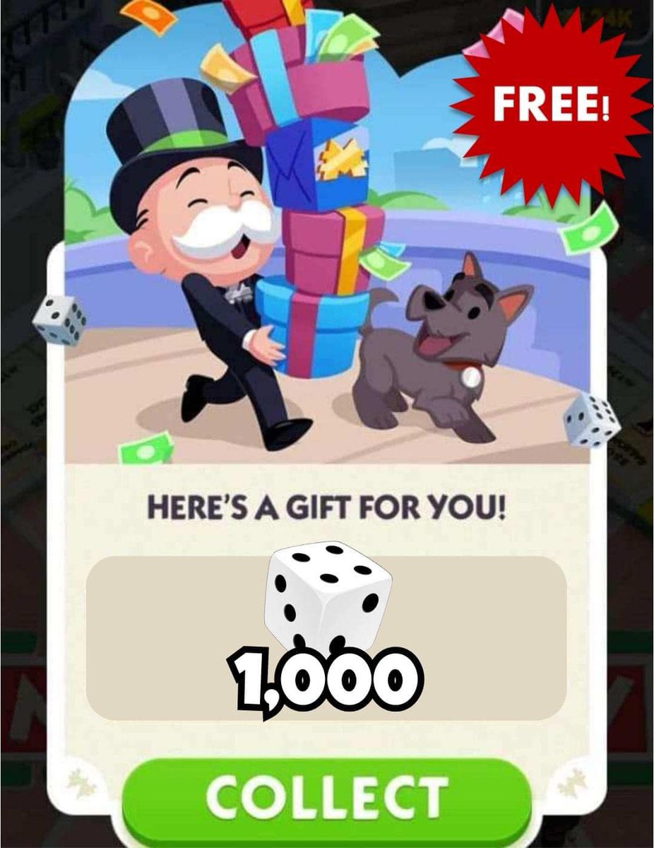 MonopolyGo_Link's tweet photo. Monopoly Go Fee Dice and Rolls 
1- Comment ( Ok )   
2- Like 👍
3- Collect Here: https://t.co/FoVu8XSsOU

#MonopolyGo #MonopolyGoTrade #FreeDice https://t.co/vSJlGr9Ln1