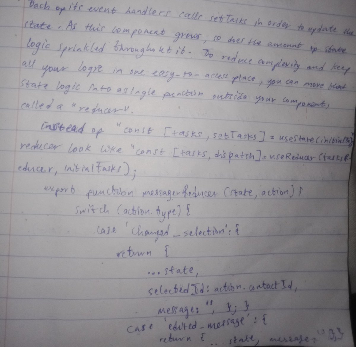 ebuka_odiah's tweet photo. Day 8 of  100
#100DaysofCode
Explored useReducer today; despite favoring multiple useState, I'm impressed by its efficiency. I previously avoided it assuming it was verbose, but it's simpler than I expected! Excited to apply useReducer for cleaner code in future projects!! https://t.co/ilXN004cYk