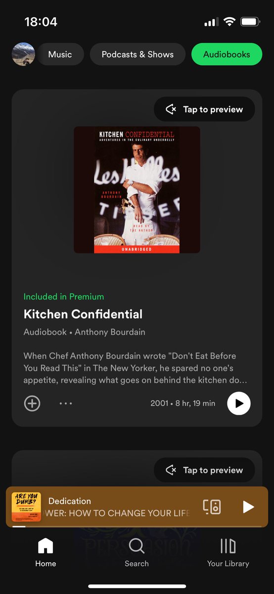 I have extreme guilt but cancelling my <a href="/audible/">Mark Kelso</a> and going to <a href="/Spotify/">Spotify</a> audiobooks. It’s just about convenience.  You had me at Spo….Sigh.