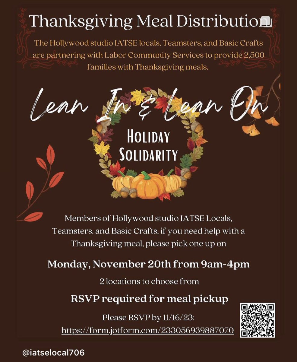 SubhaStar's tweet photo. Spread the word💕❤️🍂🍁🦃 #iatse #solidarity https://t.co/UuY4yj0bTF