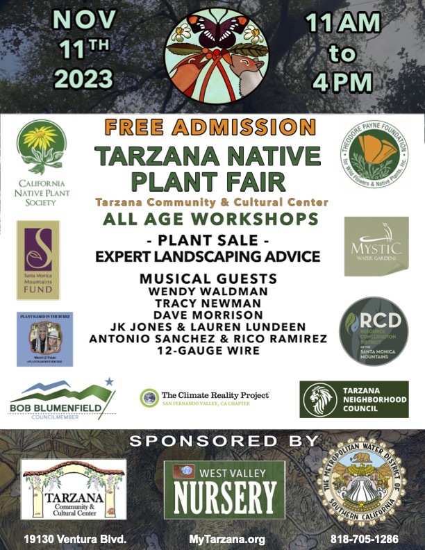 Stop by our booth and say hello this Saturday at the 3rd annual Tarzana #NativePlant Fair! Planting season is here, so come browse the fair for ideas, inspiration, advice, and of course, *plants*! Food, music, activities for kids, fun for all ages! Hope to see you there!