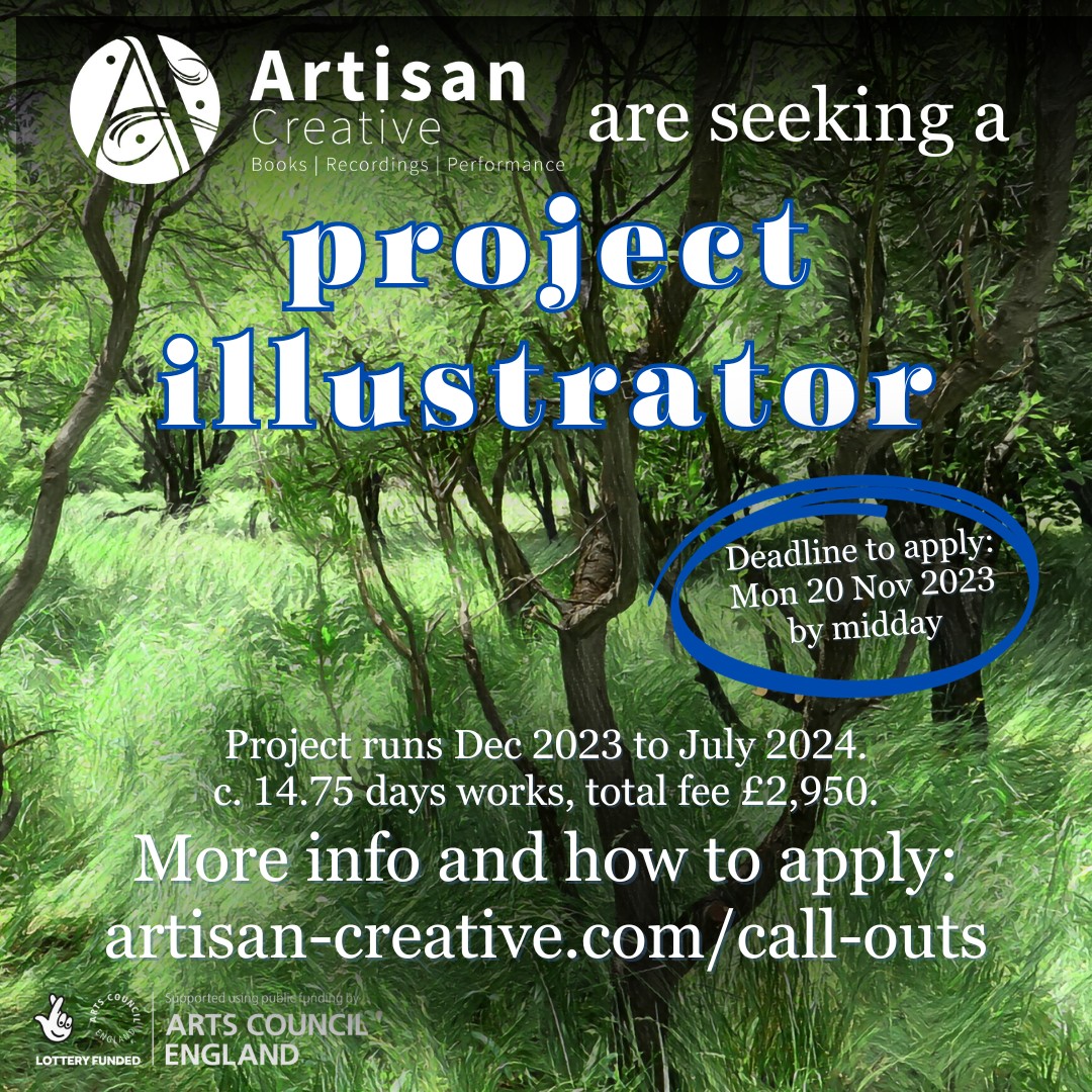 ArtisanCrtvLtd's tweet photo. 🌟 Call out: Project Illustrator 🌟
Join our "Stumbling Over Eden" team. Bring this epic journey to life through beautiful illustrations!

🗓️ Deadline: Mon 20 Nov at midday
💰 Fee: £2,950

More: https://t.co/jJxm9KwPTr

#IllustratorWanted

Supported by @ace_national @ace_midlands https://t.co/RFSwyL4Rxh