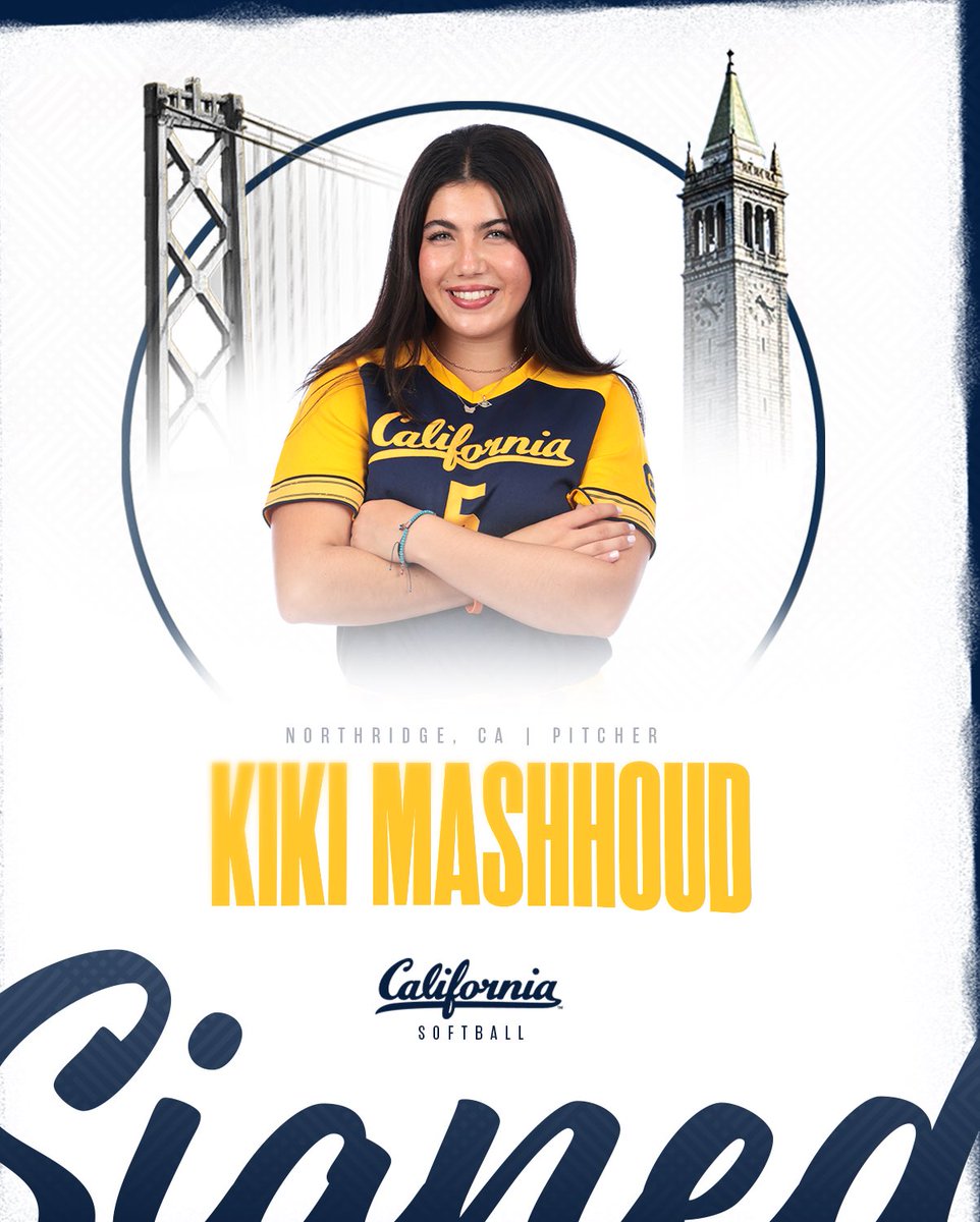 Cal Softball (@calsb) on Twitter photo ππππ£ππ βοΈ
Welcome to the #CalFamily, <a href="/KikiMashhoud/">kayla (kiki) Mashhoud</a>!
x P
x Northridge, Calif.
x Notre Dame HS
#GoBears ππππ£ππ βοΈ
Welcome to the #CalFamily, <a href="/KikiMashhoud/">kayla (kiki) Mashhoud</a>!
x P
x Northridge, Calif.
x Notre Dame HS
#GoBears