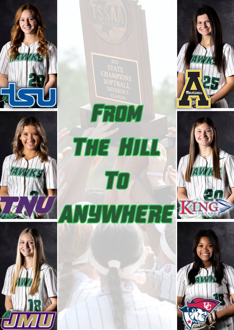 Our first 4 year class. Steady, consistent and confident young women who will be successful in all they do.

Not 1️⃣, not 2️⃣, not 3️⃣, not 4️⃣, not 5️⃣ but SIX signed seniors who get the opportunity to compete at the next level! 

Quite literally #BuiltTheHill from the ground up!