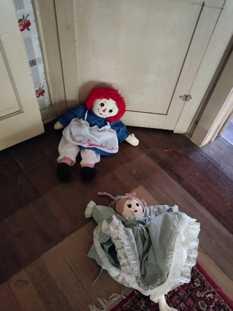 These guys are napping on the floor after being tossed from their normal shelf.
#1858hotel #dolls #haunted #paranormal