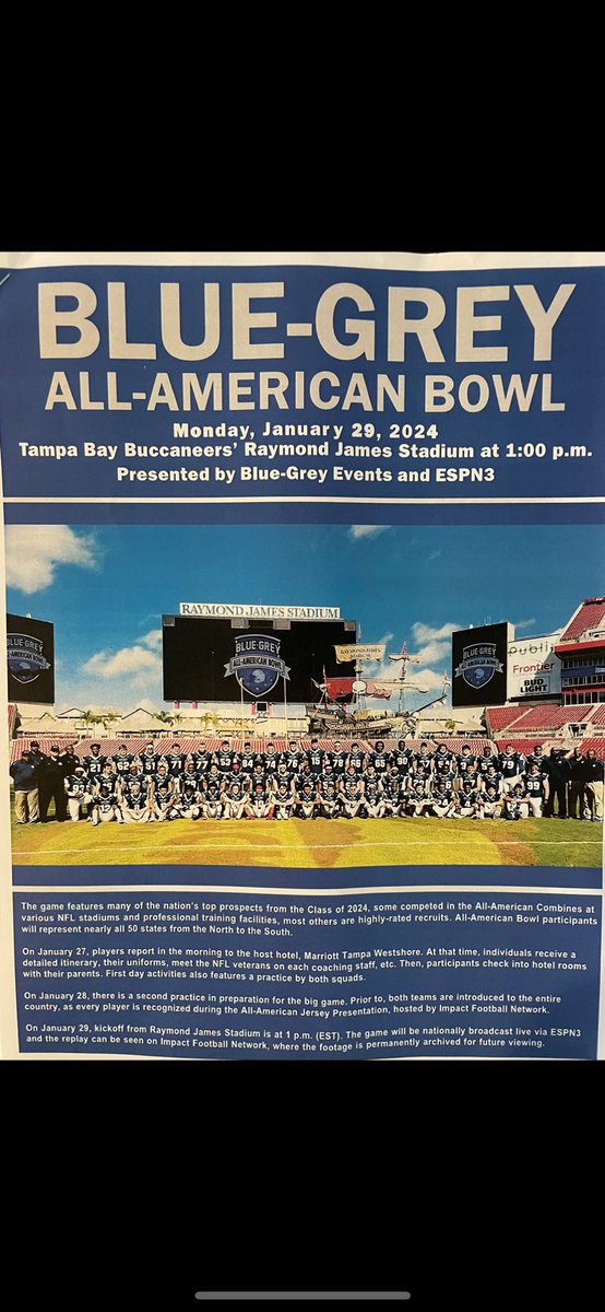 Price bowen (@pricebowen2) on Twitter photo I will be attending the <a href="/BlueGreyFB/">Blue-Grey All-American Bowl</a> All American bowl Jan 29, 2024! <a href="/ShaniceTyria1/">Shanice.Tyria</a> <a href="/dhglover/">🏈Coach Glove🏈</a> @IMGBlue1 <a href="/edivens/">Coach Divens</a> <a href="/CoachJpM3/">J.P. Mikhael Health & Performance Coach</a> I will be attending the <a href="/BlueGreyFB/">Blue-Grey All-American Bowl</a> All American bowl Jan 29, 2024! <a href="/ShaniceTyria1/">Shanice.Tyria</a> <a href="/dhglover/">🏈Coach Glove🏈</a> @IMGBlue1 <a href="/edivens/">Coach Divens</a> <a href="/CoachJpM3/">J.P. Mikhael Health & Performance Coach</a>