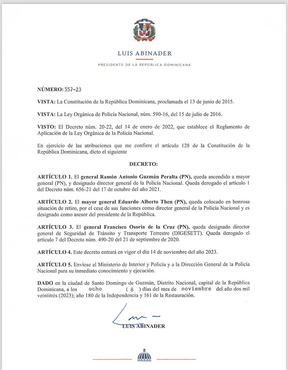 julietatejada's tweet photo. Nuevos incumbentes en la ⁦@PoliciaRD⁩ y en #digesset 👇👇 https://t.co/SKKP40Rbif
