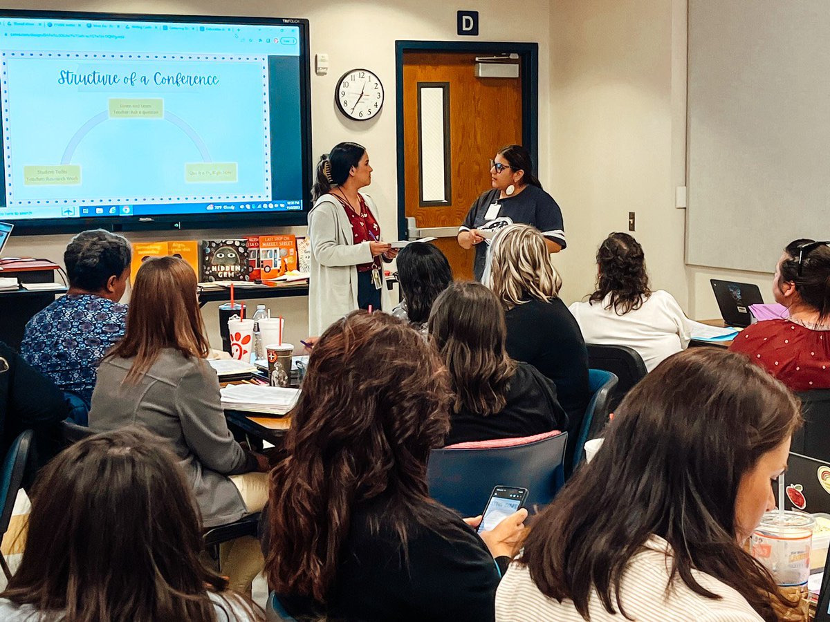 SallieMcvay's tweet photo. My amazing student, @HeyMrsMartinez, helped me to model a writing conference.  I cannot stop thinking about her book, How to Make Poblano Sauce.  🤩📚✏️🎉💕.  @nisdelemelar @NISDFernandez https://t.co/OhwX1xviGP