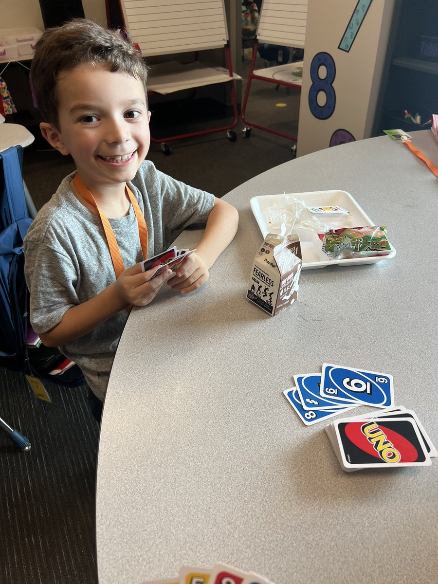 He may have beat me 2 times in Uno, but I love when kiddos spend their compass cash to eat lunch with me! 💰😋👍🏼 #ExploreWells